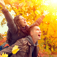 Couple in the fall